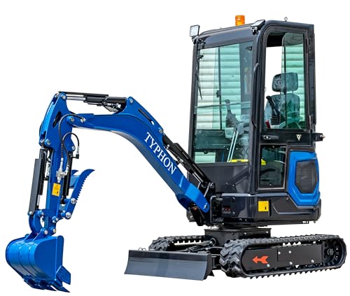 TYPHON 18 Flex 4,000 lbs Mini Crawler Excavator for Garden, Farm, Park, Road Micro Digger Ideal for Digging, Drilling, Bull-Dozing with 12 Different attachments