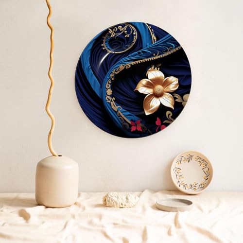 Assiette décorative avec support pour meuble et mur vide