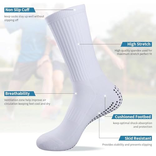 TANSTC Grip Socks for Men and Women - Anti-Slip Soccer, Pilates, Yoga Non-Slip Socks3