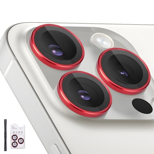 Protecteur d'objectif iPhone 16 Pro Max en verre trempé contre les rayures