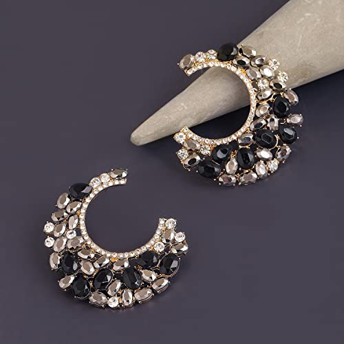 Image of SOHI Hoop Earring For Women and girls, Indo-western Earrings, Fashion Accessories, jewellery for women, Fancy earrings, artificial earrings for ladies