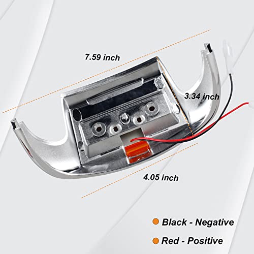 Nthreeauto 2Pcs Front Rear Fender Light Led Fender Tip Tail Light Compatible With Harley Road King Electra Glide Ultra Classic Heritage Softail Touring Flhr Flstc Flhtc Flhtcu (Amber+Red Lens) #TOP5
