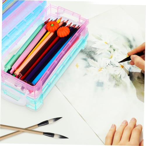 Boîte de rangement compacte plastique pour stopper le désordre des crayons