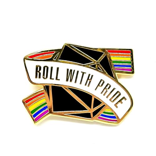 Roll with Pride Enamel Pin - Cooperation Series - Enamel Lapel Pin - Plated Badge for Clothing, Bags, and Lanyards