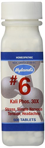 Hyland's #6 Kali Phos 30X Cell Salt Tablets, Natural Relief of Stress, Headaches, Insomnia, and Simp - //coolthings.us