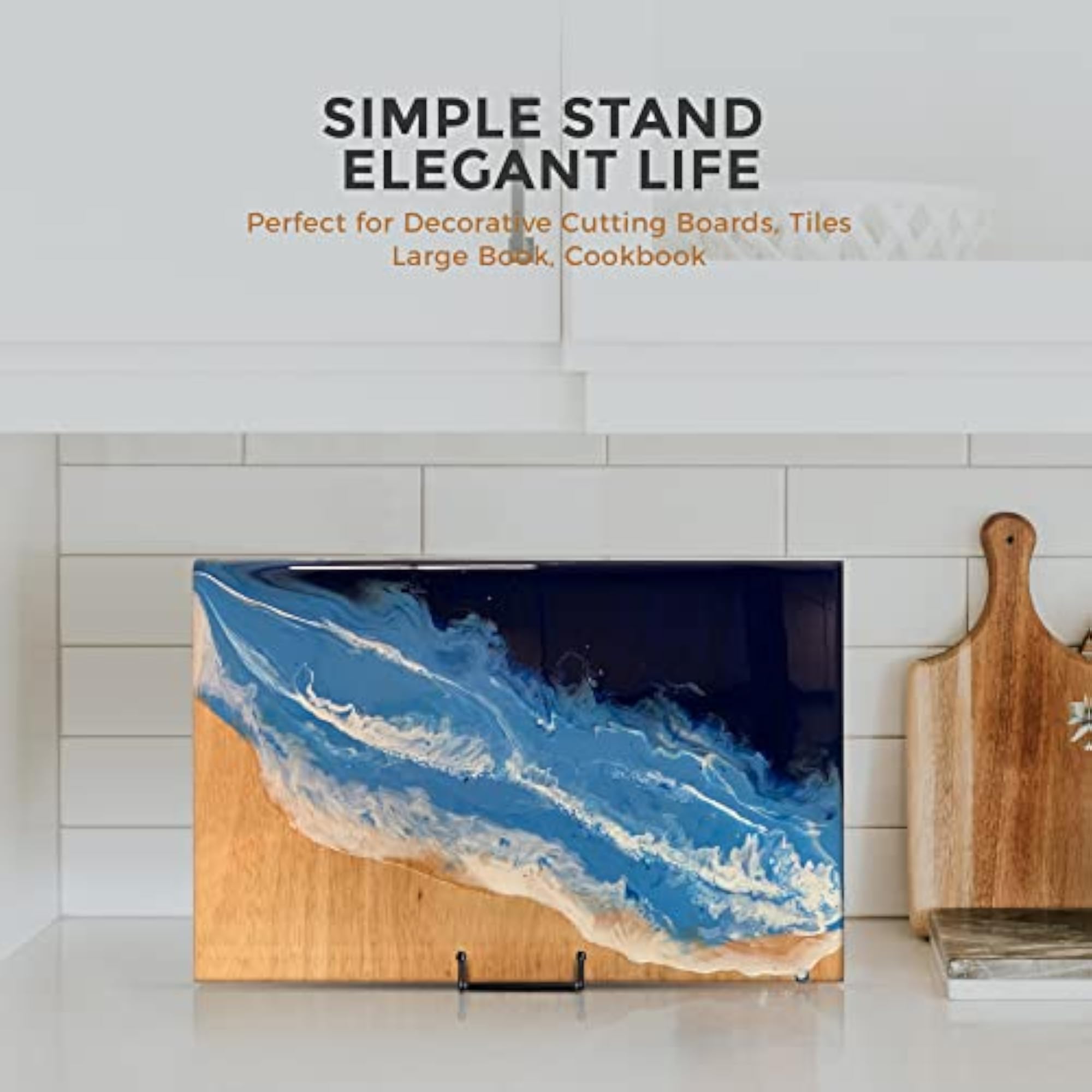 Large Plate Display Stand with Metal Frame