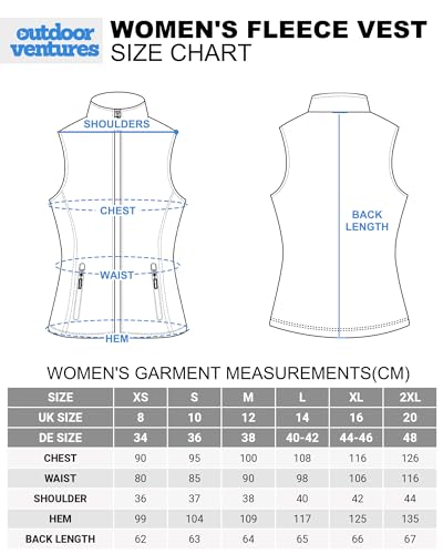 Outdoor Ventures Damen Fleece Weste Ultraleichte Polar Fleeceweste Dünne Outdoor Luafwesten für Frauen Ärmellos Jacke mit 4 Taschen Frühlings Herbst für Laufen Wandern Camping, Weinrot XL