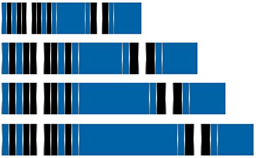 White Water Archery Laminated Blue Traditional 8 Crest Arrow Wraps 15 pk Choose Length Width (9, 1)