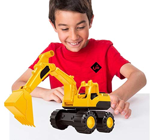 Image of SHOPOFLUX Plastic Construction Excavator Vehicle, Pack Of 1, Multicolour, For All