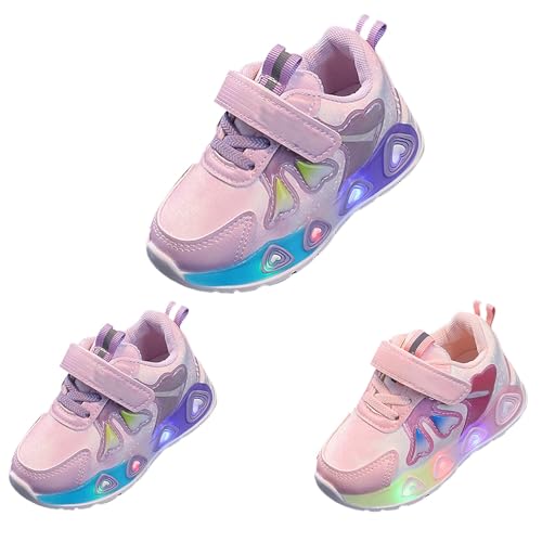 Betadog Girls Glitter Sneakers Lightweight Kids Tennis Shoes Kids Athletic Shoes Youth Girls Slip-On Athletic Sneakers (Purple-2, 8)