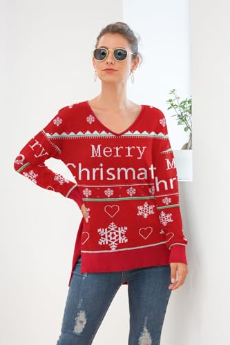 Jouica Women's Winter Longt Sleeve Sweater Oversized Knitted Pullover Sweater3