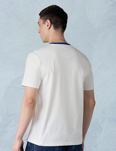Image of Amazon Brand - Symbol Men Regular Fit Ringer T-Shirt | Half Sleeves | Graphic Printed | Available in Plus Size