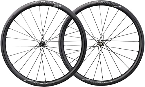 TRIAERO Aero 50 Disc 700C Ruedas de Bicicleta de Carretera de Carbono Freno de Disco 1456g 25 mm Externo, 18,35 mm Interno Equilibrio de Ancho de Escalada, aerodinámico y Viento Cruzado Cover