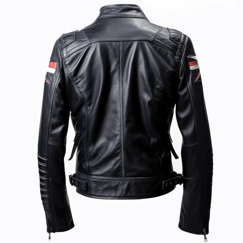 The Next Men Union Jack Leather Jacket Casual Motorcycle Sheepskin Coat With UK Flag Genuine Leather Jackets2