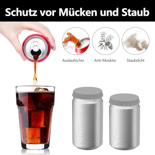 VIEVRE Dosenverschluss Getränkedosen, Silikon Getränkedosen Deckel, Deckel für Dosen, Dosendeckel Getränkedose, Getränkedosen Verschluss, Bierdosen Abdeckung, Glasabdeckung Trinkglas, Dosen Verschluss
