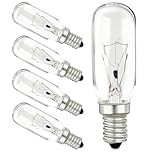 Volink E14 Cooker Hood Light Bulbs 40W T25, 5 Pack Dimmable Extractor Fan Light Bulb Warm White 2700K Appliance Lamps, 230V SES Small Edison Screw Bulbs for Oven Sewing Machine Range Hood Hob (T25)