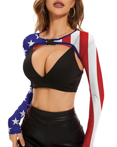 Image of Century Star Mesh Shrug for Women Long Sleeve Sheer Fishnet Cover Up