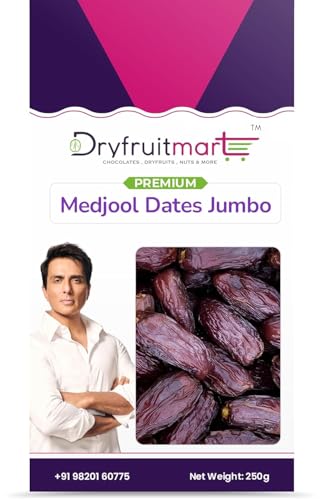 Image of Dryfruit Mart | Medjool Dates 250g | Naturally Sweet, High Fiber, Energy Boosting Healthy Snack.