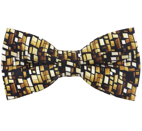 Image of Colorful Fun Pattern Pre-Tied Bow Tie Mens Floral Space Adjustable Bowtie