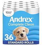 Andrex Complete Clean Toilet Roll - 36 Toilet Rolls, 2-Ply, Bulk Buy, Now Even Softer, FSC Certified, endorsed as a Which? Best Buy
