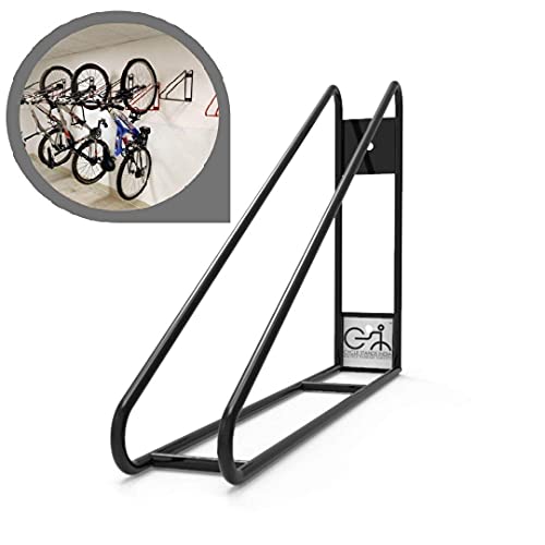 Cycle Stands India - Wall Mount Vertical Bicycles Hanger for Home Space Saving Bicycle Rack Storage Mount for Garage or Home, Holder for Mountain Bikes, Road Bikes, Holds up to 77lbs, Black,Pack of 1