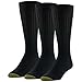 Gold Toe Men's Canterbury Dress Sock, Black, 3-Pack Sock Size 10-13(Shoe Size 6-12.5)