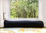 Door Draught Excluder - Under Door Stops Decorative Wind Stopper 92cm for Door & Window, Door Draft Stopper Snake Insects & Noise Stopper Blocker for Bottom of Door - Pack 1 (Black)