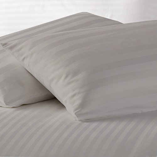 Image of Cotton 300 TC Pillow Cover, Single, Grey, 2 Pieces