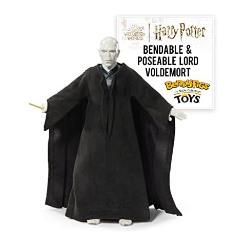 BendyFigs The Noble Collection Harry Potter - Lord Voldemort - Noble Toys 16cm Bendable Posable Collectible Doll Figure With Stand and Mini Accessory Cover