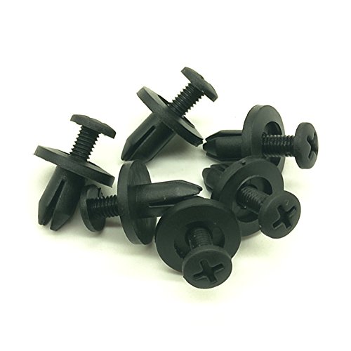 100X Plastica Rivetti 6 millimetri diametro foro