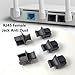 SHANFEILU RJ45 Female Jack Anti Dust Cover Cap Protector Protect Ethernet Hub Port for Laptop Router Switch 25 PCS(Black Large)