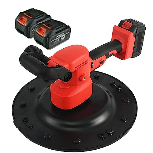 ALSUP Lijadora eléctrica para tabiquería Seca, rematadora y pulidora de Paredes con rascador de mortero de Cemento de Velocidad Variable,15batteries-2electric