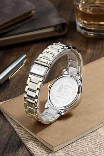 Image of London Fog Carnaby Collection Analog Watch for Men with Round Dial, Day & Date Display, Quartz Movement, Stainless Steel Strap & Water Resistant