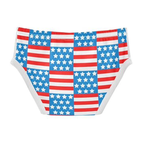 Wusikd American Flag Boys' Underwear Cotton Patriotic Boys Briefs Soft Toddler Underwear 3T2