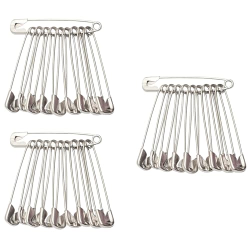 Image of Safety Pin | Stainless Steel Rust-Resistant Safety Pins for Saree, Dupatta, Sewing, Tailoring, Quilting, Craft, Baby Clothes & Daily Household Use (Silver, 0)