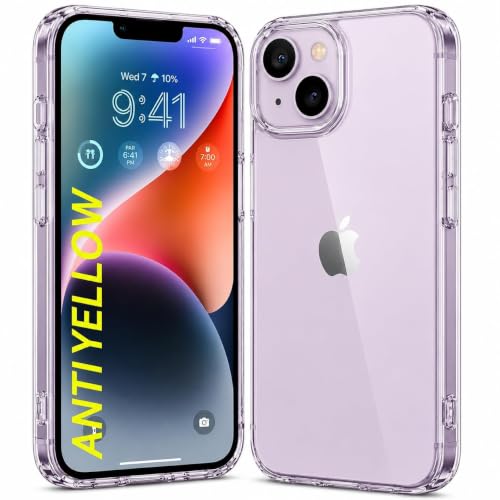 Image of DIZORO Crystal Clear Compatible with iPhone 14 Plus Case with Anti-Yellow Shockproof Transparent Cover