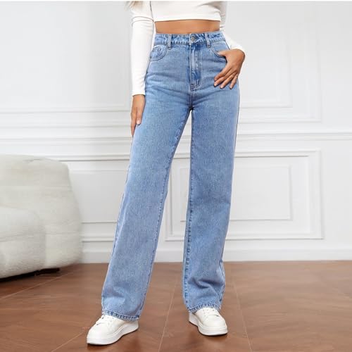 Jeans for Women High Waisted Straight Leg Pants Casual Boyfriend Jeans Trendy Vintage Classic Trousers with Pockets4
