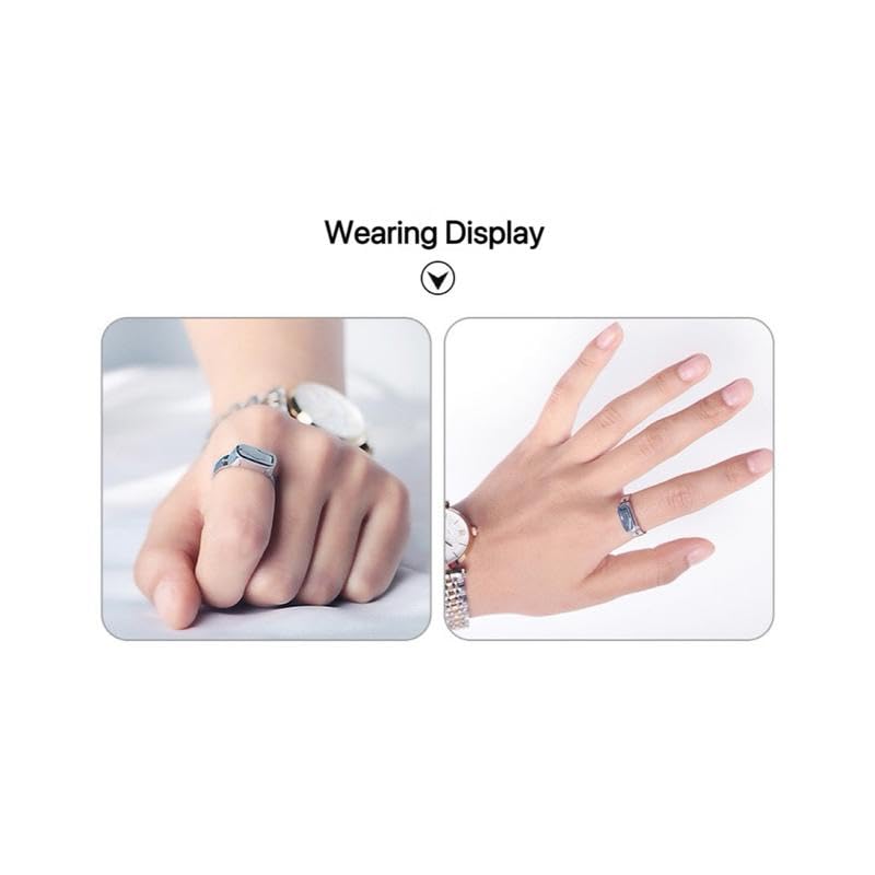 Foldable Adjustable Fidget Ring, Multi-Functional Minimal Design for Stress Relief, Focus & Gift for Friends4