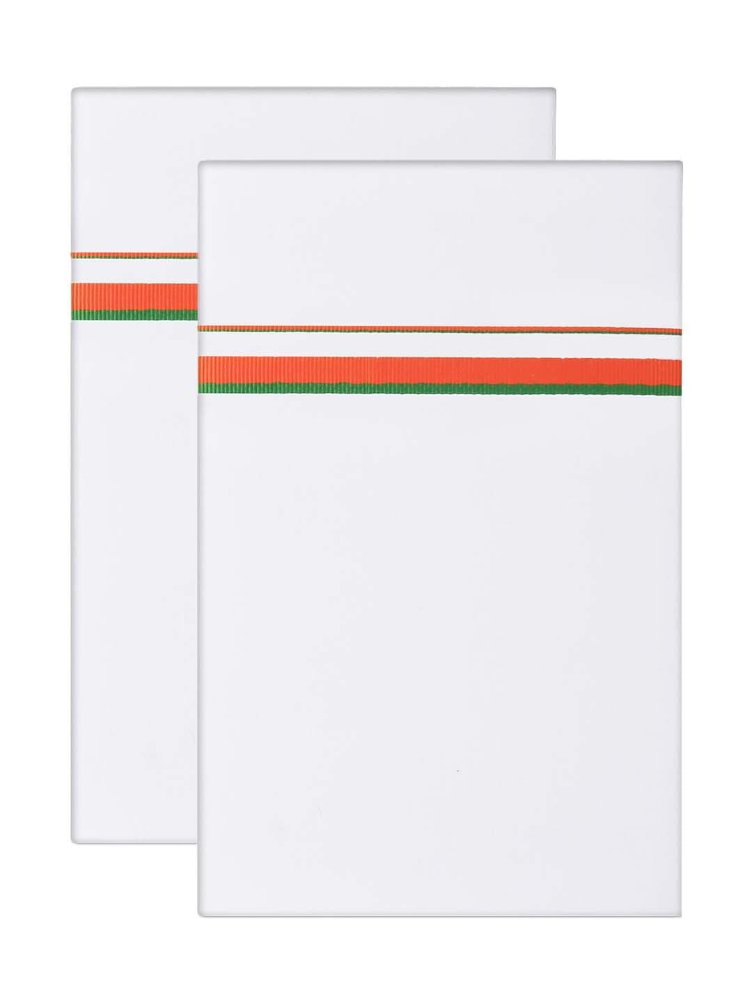 Ramraj Mens Cotton White Fancy Border Dhoti Pack of 2-image-22