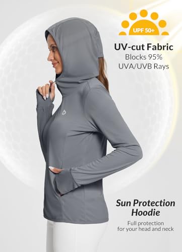 Image of baleaf Women's Sun Protection Jacket Hoodie Clothing Lightweight Long Sleeve Sun Cover Up Shirt