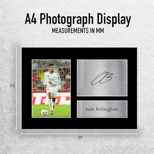 HWC Trading A4 Jude Bellingham Real Madrid Geschenke Gedrucktes Signiertes Autogramm Foto für Fußball Anhänger and Fans - A4