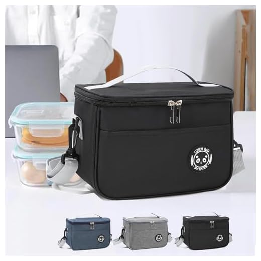 1pcs Portable Insulated Lunch Tote Bag Simple Bento Pack Foldable Soft Cooler Grocery Bags Outdoor Travel Handbag (Black)