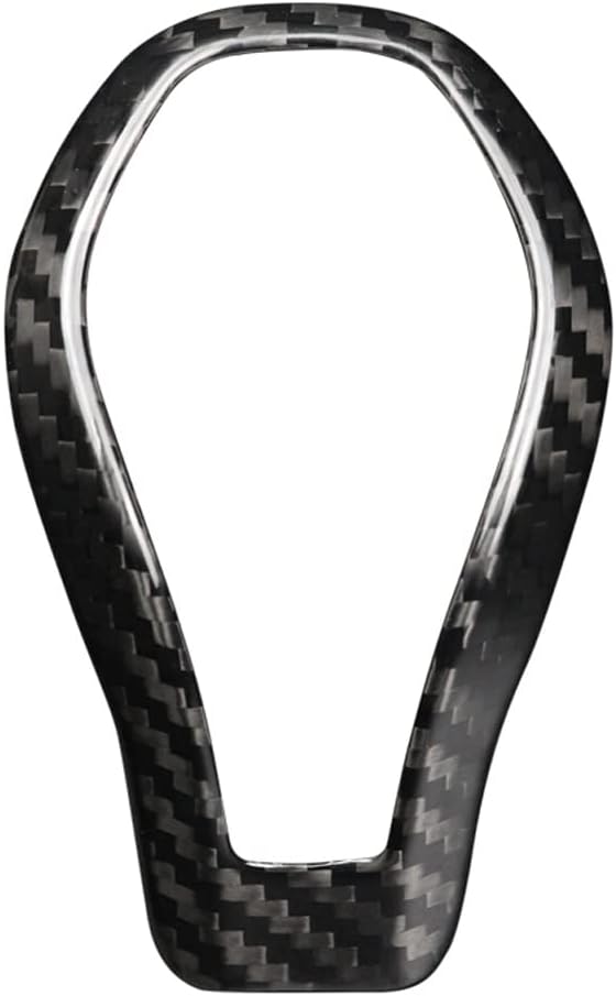 WLKE Real Carbon Fiber Gear Shift Knob Cover Shifter Trim fit for Infiniti Q50 2019-2020 Q60 2016-2022 QX60 2016-2020 QX80 2018-2022 (Black)