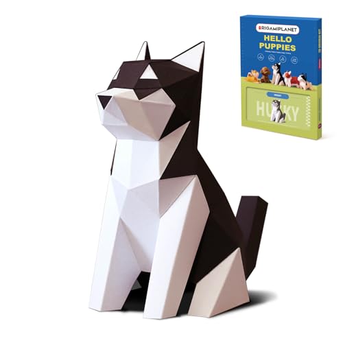 Perfetto da regalare: splendidamente confezionato in una scatola regalo colorata, il set di carta origami Husky è un regalo premuroso per compleanni e festività: delizia artigiani, appassionati di puzzle e appassionati di cani.