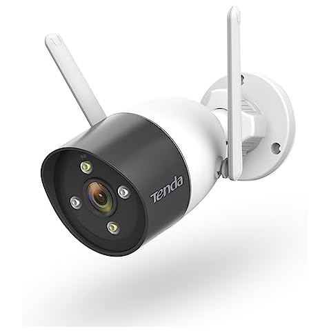 Tenda CT6 2K WiFi Cameras for Home Security Outside - Full-Color Night Vision with 2 Spotlights, Dual Antennas, AI Motion Detection, 2-Way Audio, IP66, H.265, Plug-in Outdoor Security Cameras Cover
