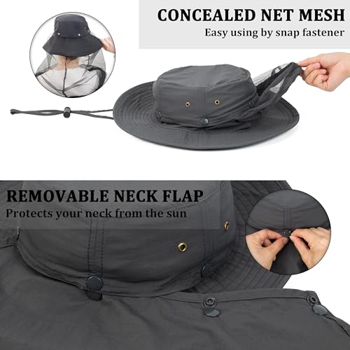 Image of Palmyth Head Net Hat, Sun Hat Safari Hat