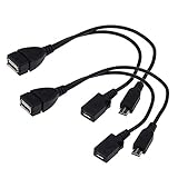 Tipo: USB 2.0 A hembra a Micro USB macho y cable Y adaptador Micro 5 pines hembra. Compatible con Samsung Galaxy S II i9100 Galaxy Note i9220, Galaxy Nexus i9250, Galaxy Nexus i9300 y todos los demás dispositivos compatibles con Micro USB OTG.