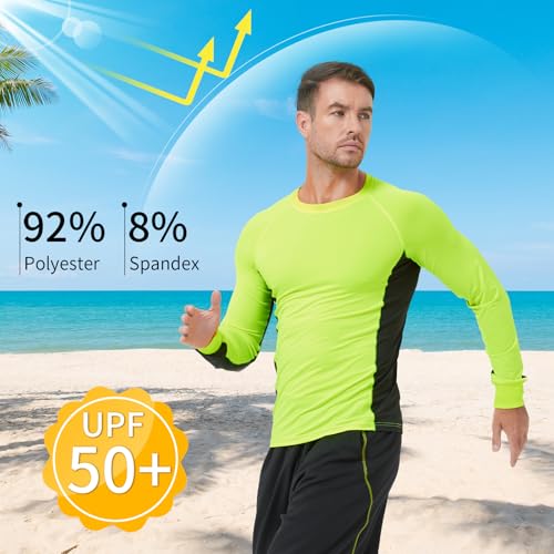 ProtectX 2 Pack Men's Long Sleeve Sun Protection Shirts, Quick Dry UPF 50+ UV Shirts, Lightweight Athletic Shirt for Workout2