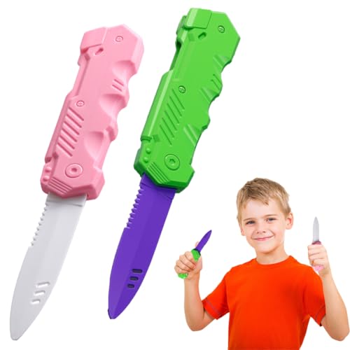 Facile da usare: Premi il coltello di scena e la lama in plastica si ritrae. Perfetto per uno spettacolo di magia divertente che stupirà i tuoi amici