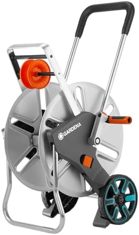 Bild 2 - Gardena CleverRoll L Easy Metall: Großer Schlauchwagen bis zu 100 m Kapazität, besonders standfest, Schlauchführung in robustem Metallrahmen (18550-20)